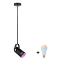 Paulmann 79766 - Lámpara colgante LED RGBW 1xE27/15W LAVEA 230V negra