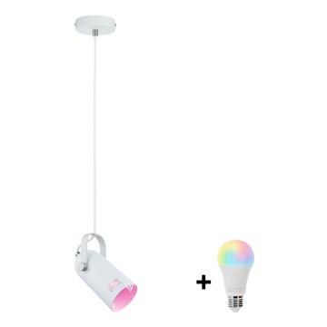 Paulmann 79767 - Lámpara colgante LAVEA LED RGBW, 1x E27/9W, 230V, blanca
