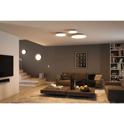 Paulmann 79894 - Plafón LED/38W VELORA 230V 3000/4000/6500K diámetro 60 cm blanco