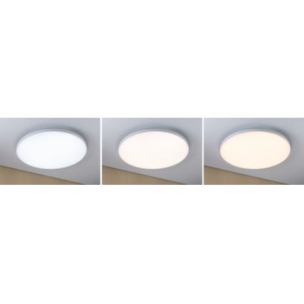 Paulmann 79894 - Plafón LED/38W VELORA 230V 3000/4000/6500K diámetro 60 cm blanco