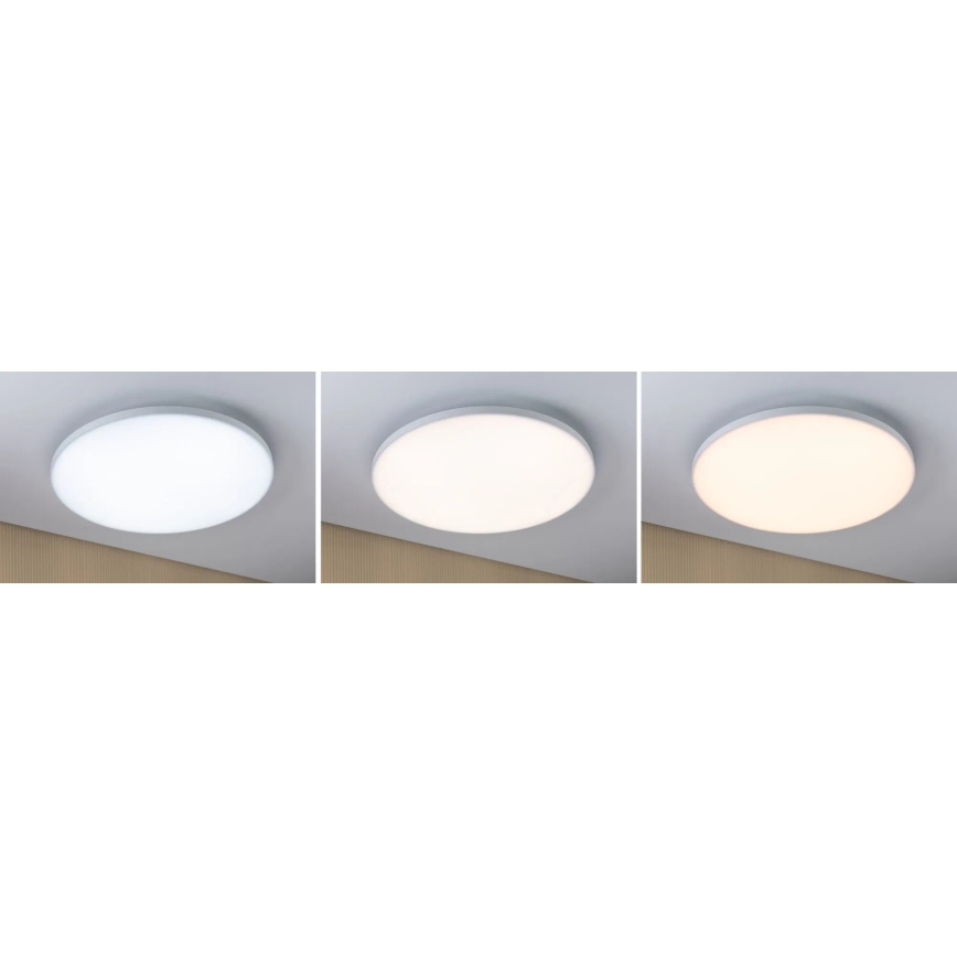 Paulmann 79894 - Plafón LED/38W VELORA 230V 3000/4000/6500K diámetro 60 cm blanco