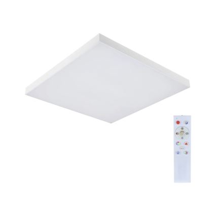 Paulmann 79910 - LED/31W RGBW Luminaria de techo regulable LORIA 230V 3000-6500K 59,5x59,5 cm blanca + mando a distancia