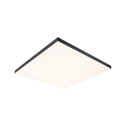 Paulmann 79913 - Lámpara de techo regulable LED/31W RGBW LORIA 230V 3000-6500K 59,5x59,5 cm negra + control remoto