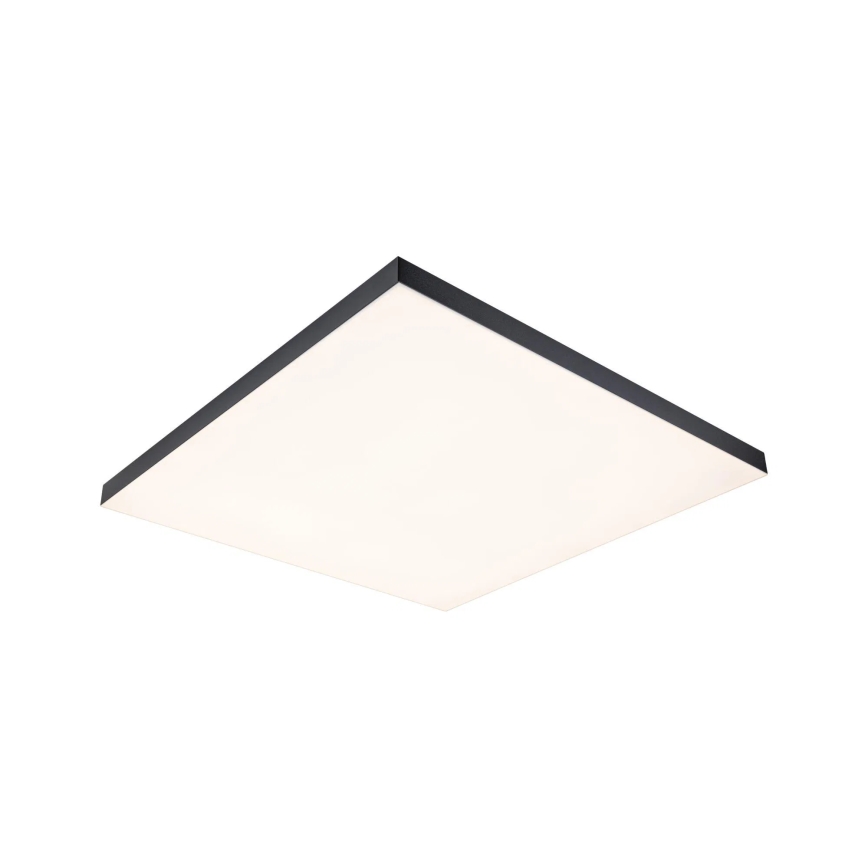 Paulmann 79913 - Lámpara de techo regulable LED/31W RGBW LORIA 230V 3000-6500K 59,5x59,5 cm negra + control remoto