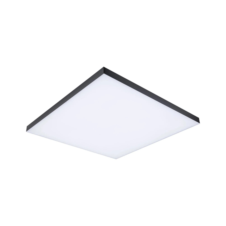 Paulmann 79913 - Lámpara de techo regulable LED/31W RGBW LORIA 230V 3000-6500K 59,5x59,5 cm negra + control remoto