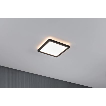 Paulmann 79920 - Panel LED regulable ATRIA 11,2W 230V 3000K 19x19 cm negro