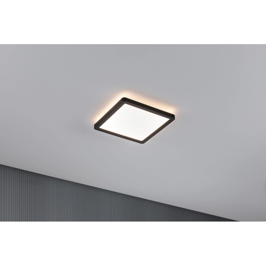 Paulmann 79920 - Panel LED regulable ATRIA 11,2W 230V 3000K 19x19 cm negro