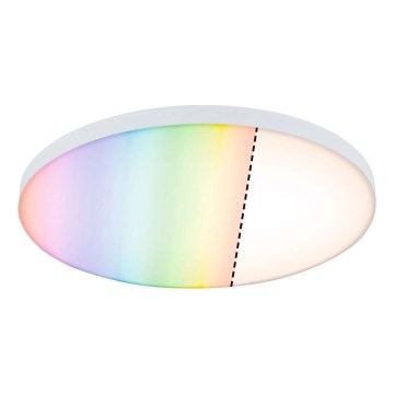 Paulmann 79929 - Luminaria de techo LED regulable 22W RGBW LORIA 230V Ø 40 cm blanca
