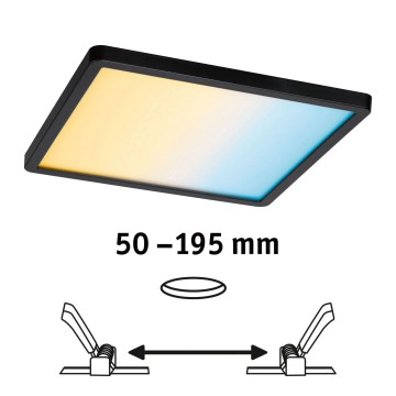 Paulmann 79967 - Lámpara empotrable regulable para baño LED 16W IP44 AREO 230V 23x23 cm negra