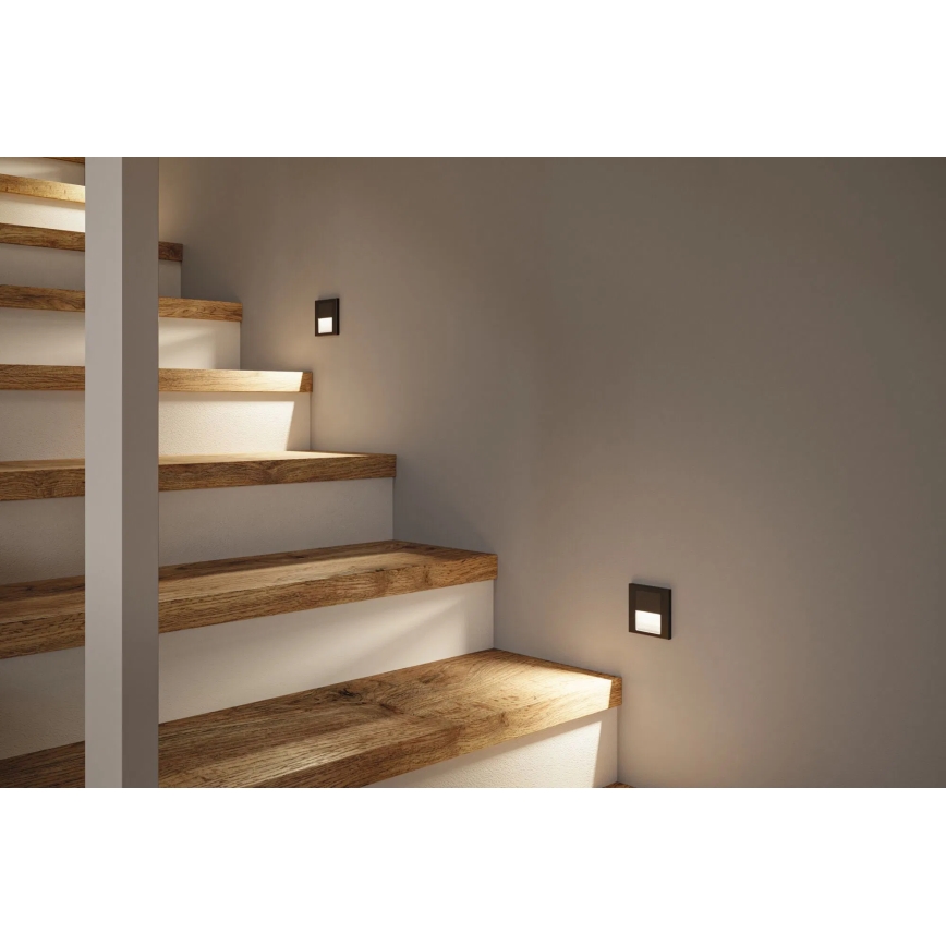 Paulmann 80001 - LED/1W Iluminación de escalera TSARO 230V Follow/negro