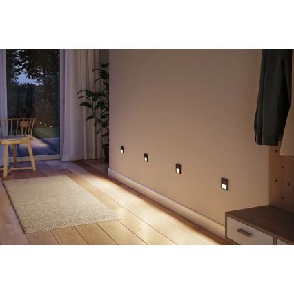 Paulmann 80001 - LED/1W Iluminación de escalera TSARO 230V Follow/negro