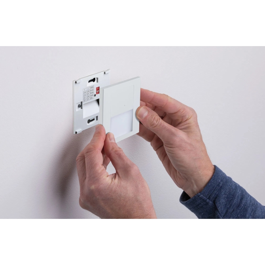 Paulmann 80002 - LED/1W Iluminación de escalera con sensor TSARO 230V Lead/blanco