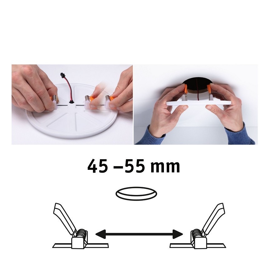 Paulmann 92387 - LED/4,5W IP44 Lámpara empotrable para el baño VARIFIT 230V