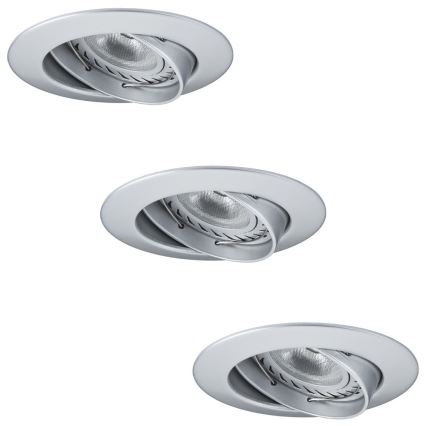 Paulmann 92516 - SET DE 3xLED-GU10/3,5W Lámpara empotrable para baño PREMIUM LINE 230V