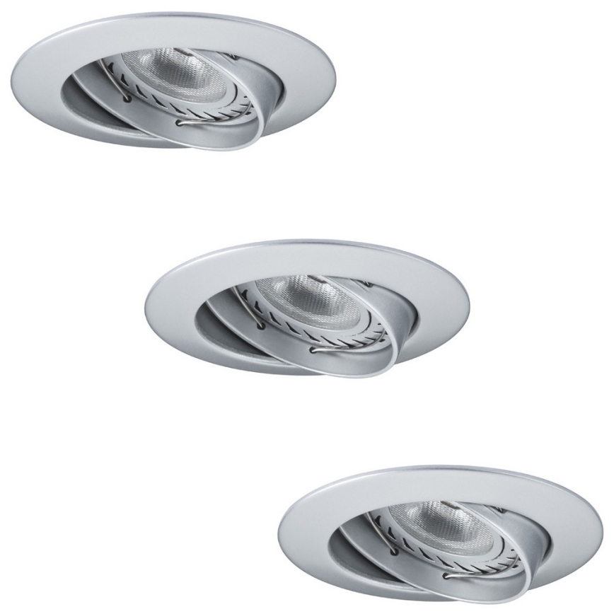 Paulmann 92516 - SET DE 3xLED-GU10/3,5W Lámpara empotrable para baño PREMIUM LINE 230V