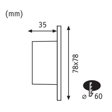 Paulmann 92922 - LED/1,7W Iluminación de escalera WAND 230V