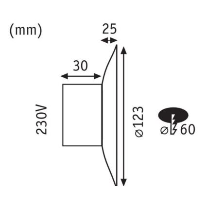 Paulmann 92926 - LED/2W Iluminación de escalera DEKORATIV 230V