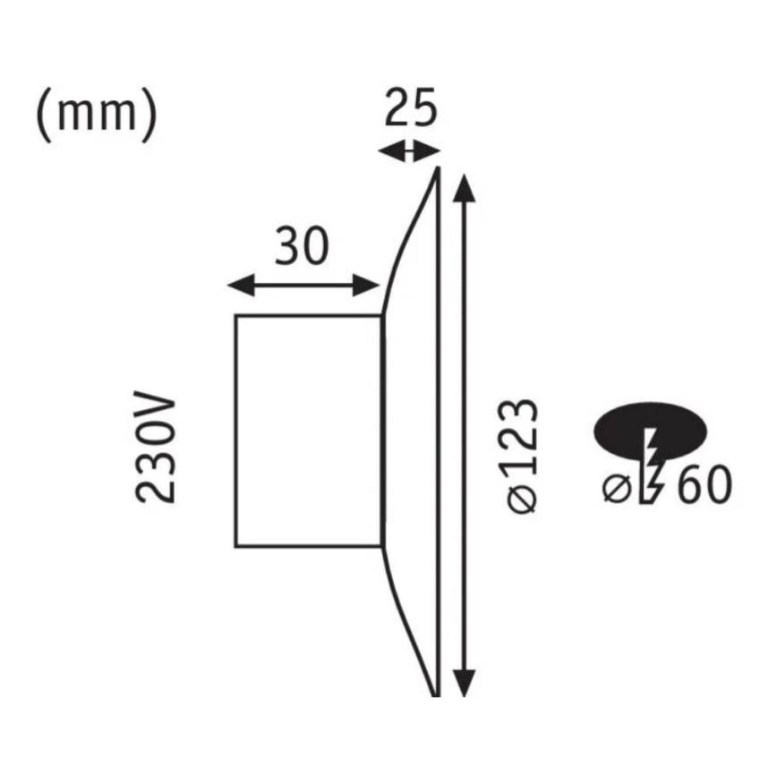 Paulmann 92926 - LED/2W Iluminación de escalera DEKORATIV 230V