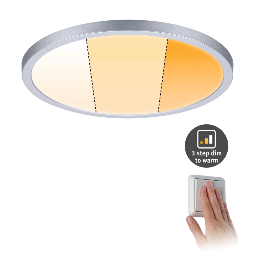 Paulmann 92992 - LED/16W IP44 Lámpara empotrada de techo para baño AREO 230V 2000/3000/4000K Ø 23 cm cromo mate