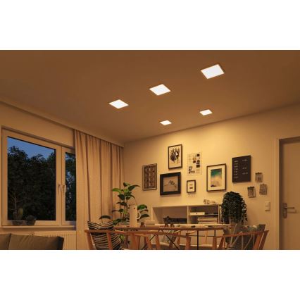 Paulmann 92993 - LED/13W IP44 Luminaria empotrada para baño AREO 230V 2000/3000/4000K 17,5x17,5 cm blanca