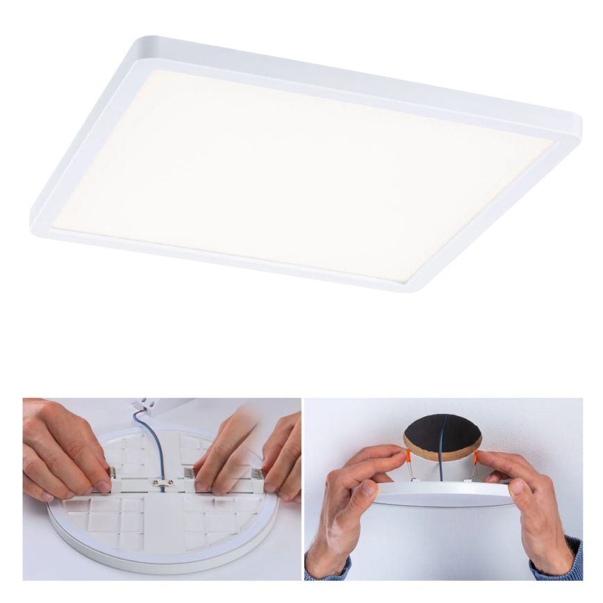 Paulmann 93060 - Luminaria empotrable LED/16W IP44 regulable para baño AREO 230V 23x23 cm blanca