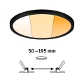 Paulmann 93102 - LED/16W IP44 Luminaria empotrada para baño AREO 230V 2000/3000/4000K diámetro 23 cm negra