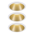 Paulmann 93406 - JUEGO 3xLED/6,5W IP44 Luz empotrable de baño regulable COLE 230V