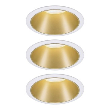 Paulmann 93406 - JUEGO 3xLED/6,5W IP44 Luz empotrable de baño regulable COLE 230V