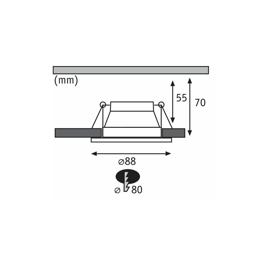 Paulmann 93408 - JUEGO 3xLED/6,5W IP44 Luz empotrada de baño regulable COLE 230V