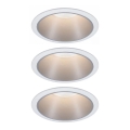 Paulmann 93410 - JUEGO 3xLED/6,5W IP44 Plafón de baño regulable COLE 230V