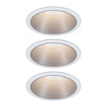 Paulmann 93410 - JUEGO 3xLED/6,5W IP44 Plafón de baño regulable COLE 230V