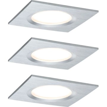 Paulmann 93895 - SET 3xLED/6W IP44 Lámpara empotrable regulable para el baño NOVA 230V