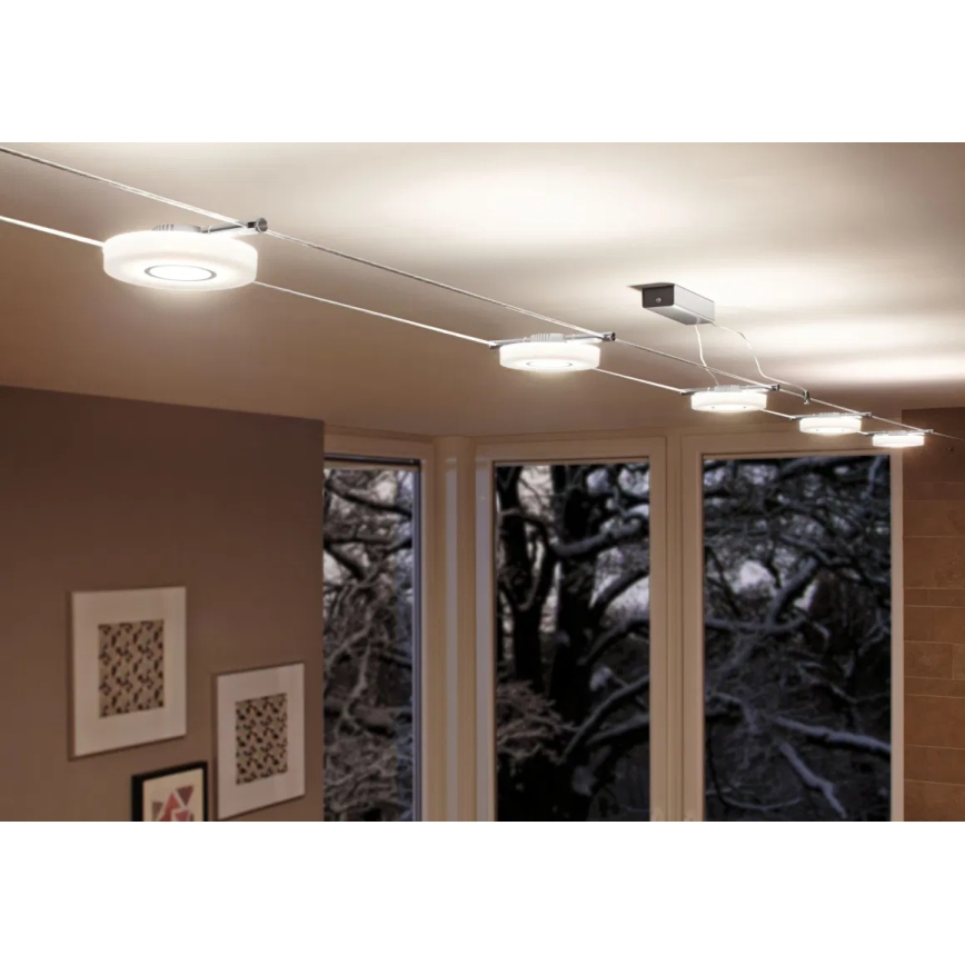 Paulmann 94109 - Set de 5 LEDs de 4,3 W, sistema de cable completo MAC, 230 V, blanco