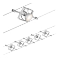 Paulmann 94133 - Juego de 5xGU5,3/10W Sistema completo de suspensión por cable MAC 230V cromo mate
