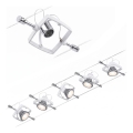Paulmann 94134 - Juego de 5xGU5,3/10W Sistema completo de cableado MAC 230V blanco