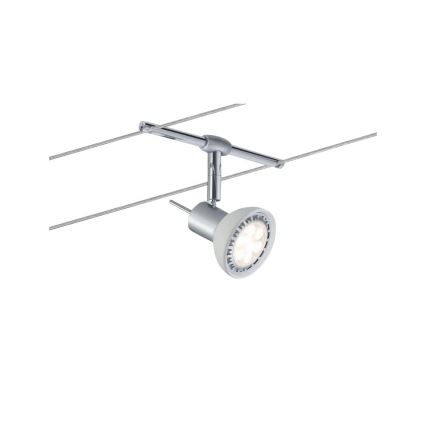 Paulmann 94136 - Juego de 5x GU5,3/10W, sistema de suspensión con cable completo SHEELA 230V, cromo brillante