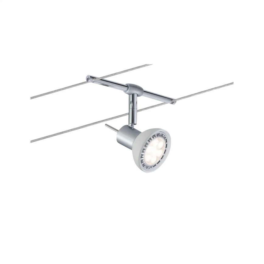 Paulmann 94136 - Juego de 5x GU5,3/10W, sistema de suspensión con cable completo SHEELA 230V, cromo brillante