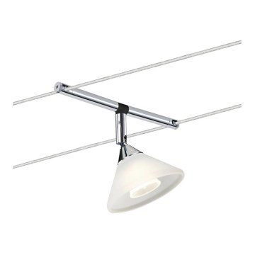 Paulmann 94138 - 1xGU4/10W Foco orientable para sistema de cables COLMAR 12V blanco/cromo brillante