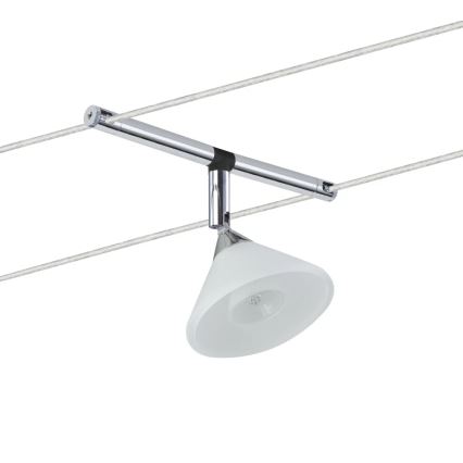 Paulmann 94138 - 1xGU4/10W Foco orientable para sistema de cables COLMAR 12V blanco/cromo brillante