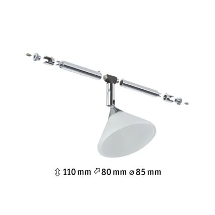 Paulmann 94138 - 1xGU4/10W Foco orientable para sistema de cables COLMAR 12V blanco/cromo brillante