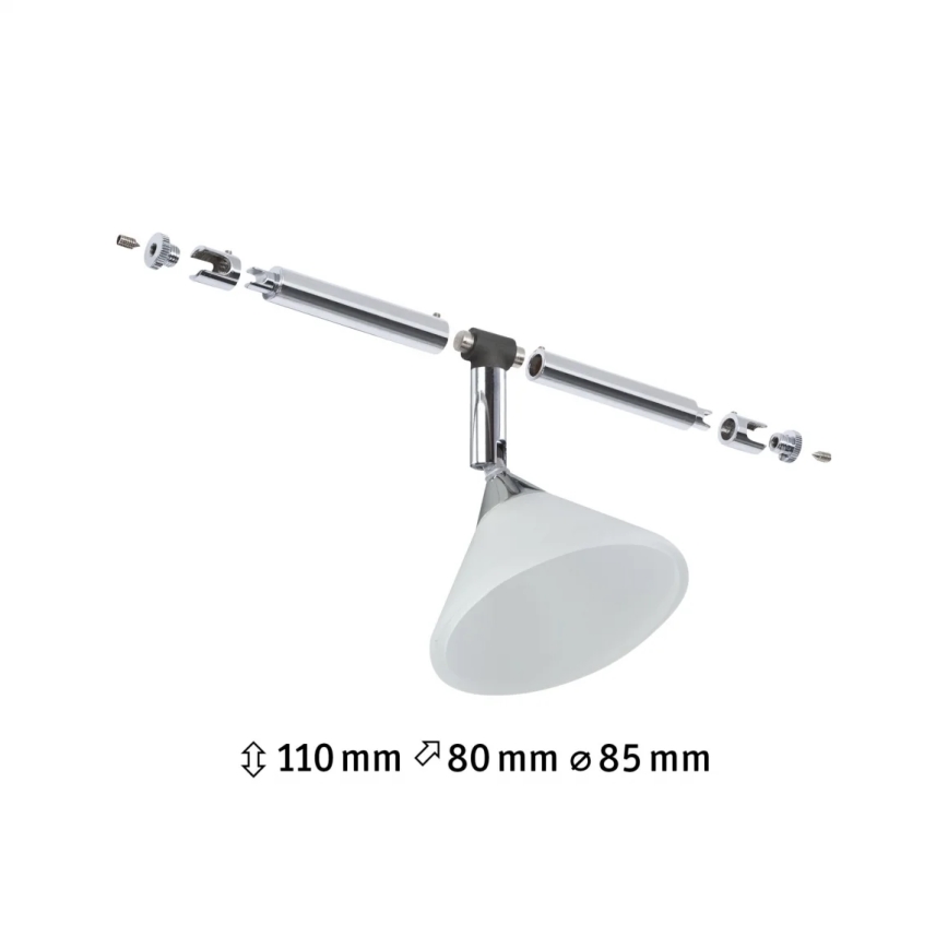 Paulmann 94138 - 1xGU4/10W Foco orientable para sistema de cables COLMAR 12V blanco/cromo brillante