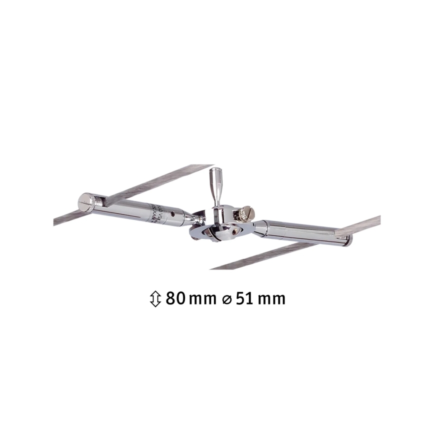 Paulmann 94147 - 1xGU5,3/10W Foco para sistema de cable TOGO 12V cromo mate
