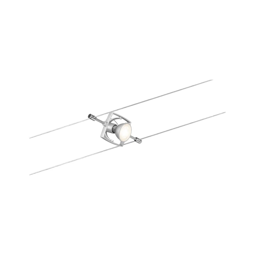 Paulmann 94152 - Juego completo de sistema de cable MAC 230V 7xGU5,3/10W, cromo mate