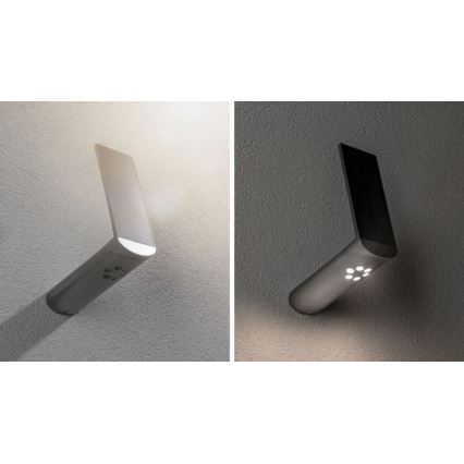 Paulmann 94261 - LED/1,2W IP44 Aplique solar con sensor ILIAS 3,7V 1800 mAh