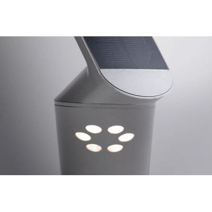Paulmann 94261 - LED/1,2W IP44 Aplique solar con sensor ILIAS 3,7V 1800 mAh