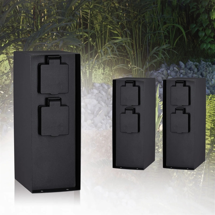 Paulmann 94313 - Columna de enchufe para exterior RIO 4Z SCHUKO 230V IP44