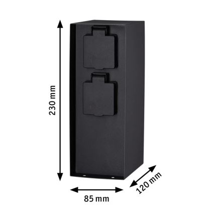 Paulmann 94313 - Columna de enchufe para exterior RIO 4Z SCHUKO 230V IP44