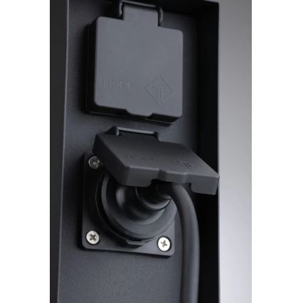 Paulmann 94314 - Columna de enchufes de exterior con temporizador 2Z SCHUKO