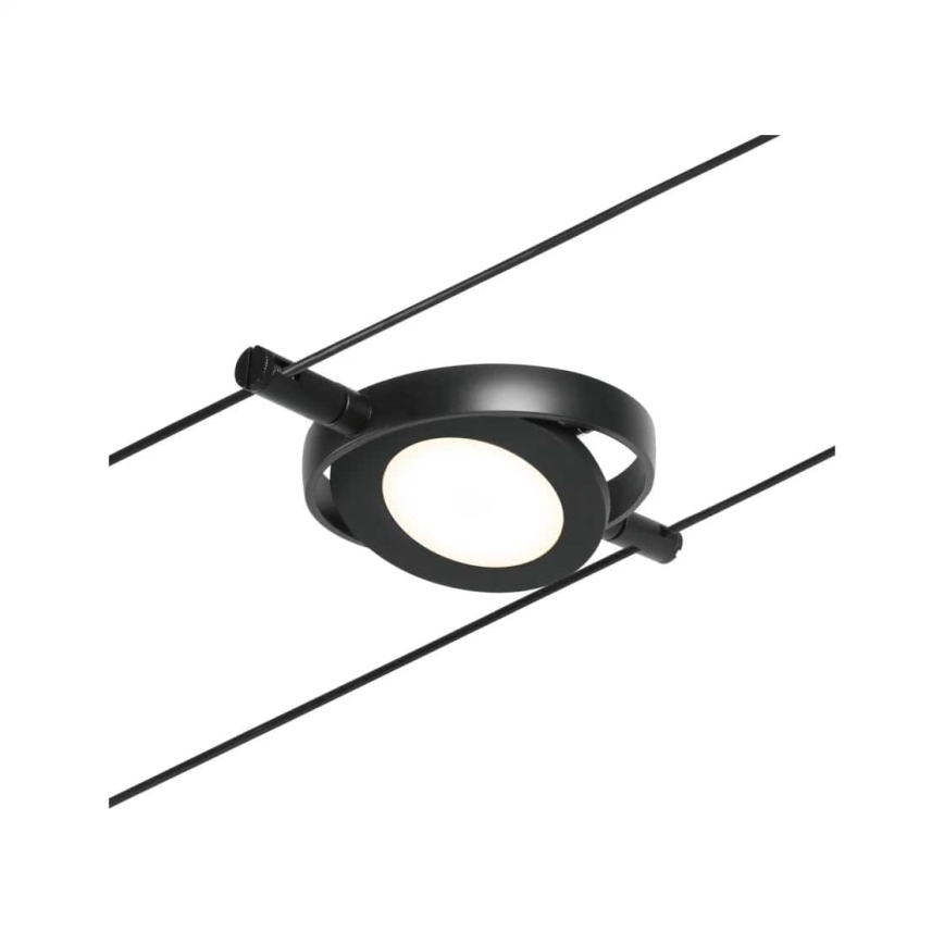 Paulmann 94418 - Juego de 5xLED/4,5W, sistema completo de suspensión por cable ROUNDMAC 230V, negro