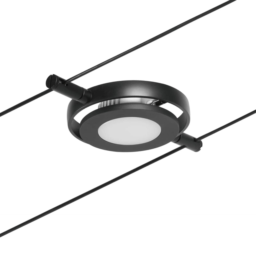 Paulmann 94418 - Juego de 5xLED/4,5W, sistema completo de suspensión por cable ROUNDMAC 230V, negro